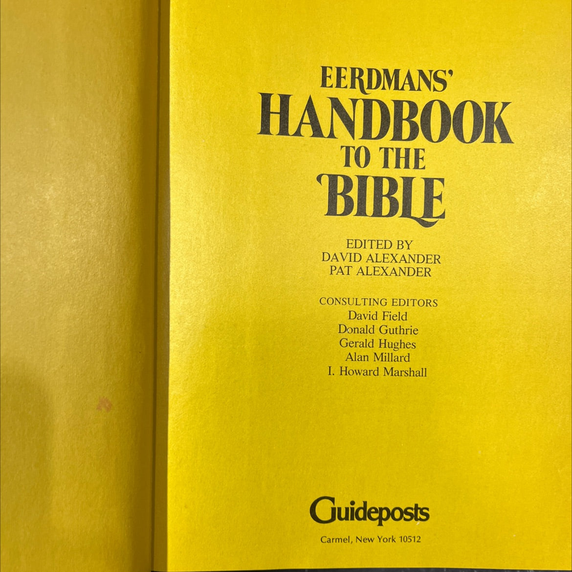 eerdmans' handbook to the bible book, by David Alexander, Pat Alexander, 1973 Hardcover image 2