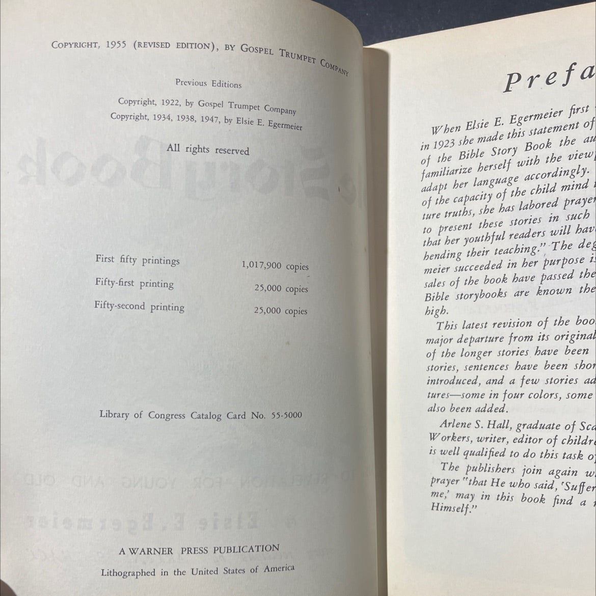 egermeier's bible story book book, by elsie e. egermeier, 1955 Hardcover image 3