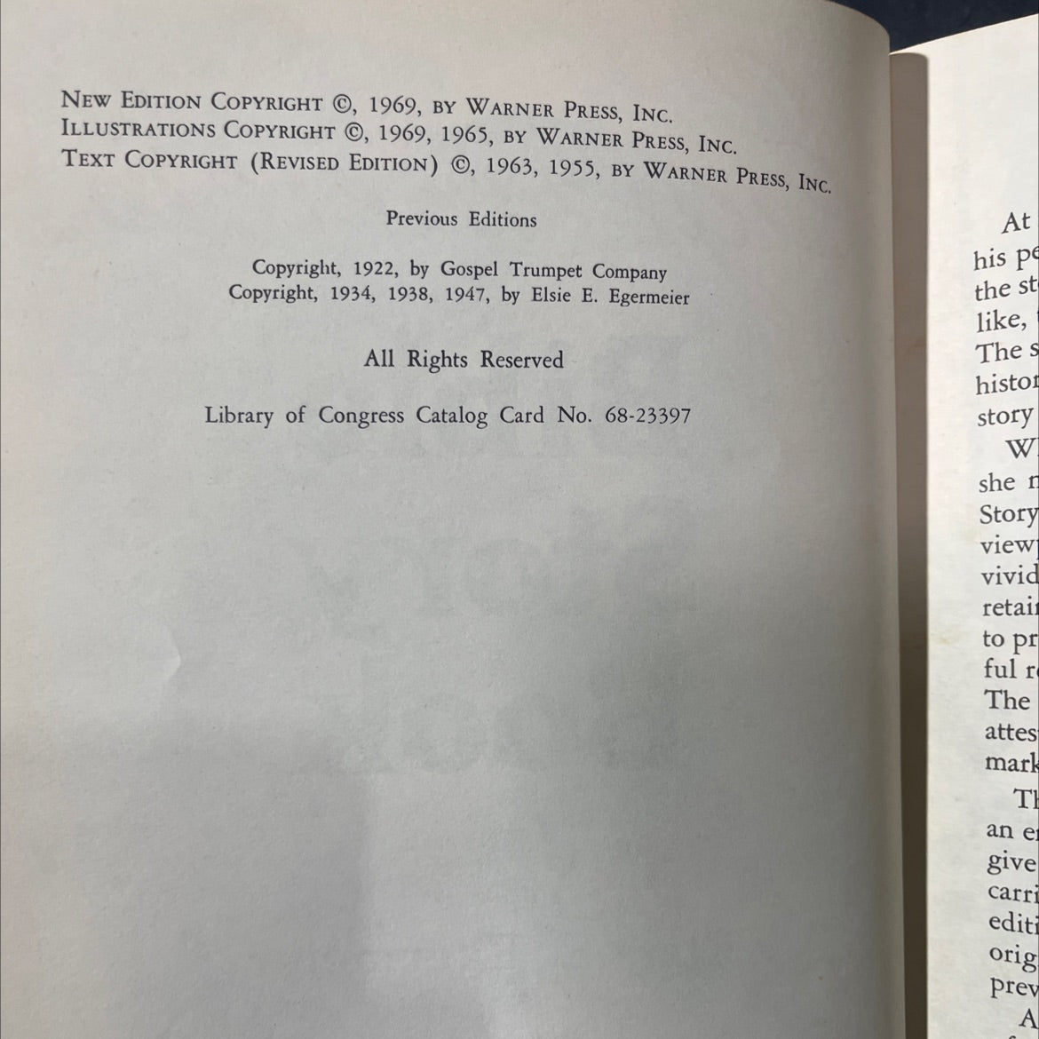 egermeier's bible story book book, by elsie e. egermeier, 1969 Hardcover image 3