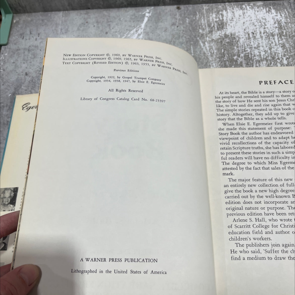 egermeier's bible story book book, by elsie e. egermeier, 1969 Hardcover image 3
