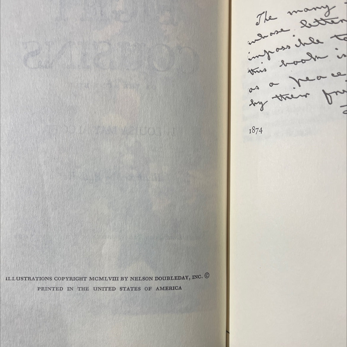 eight cousins or the aunt-hill book, by louisa may alcott, 1958 Hardcover image 3