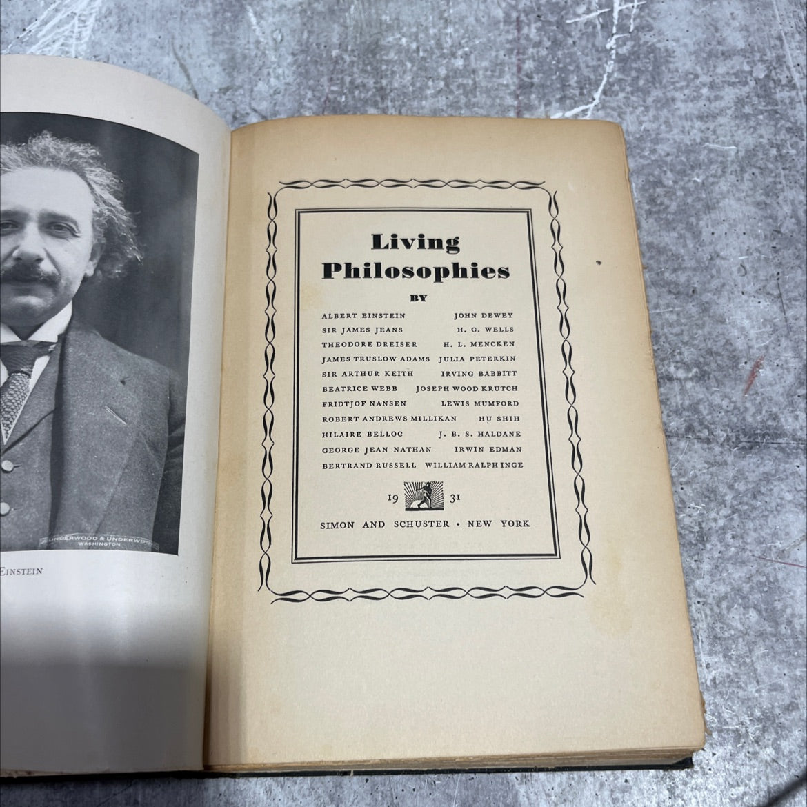 einstein living philosophies book, by albert einstein, 1931 Hardcover image 2