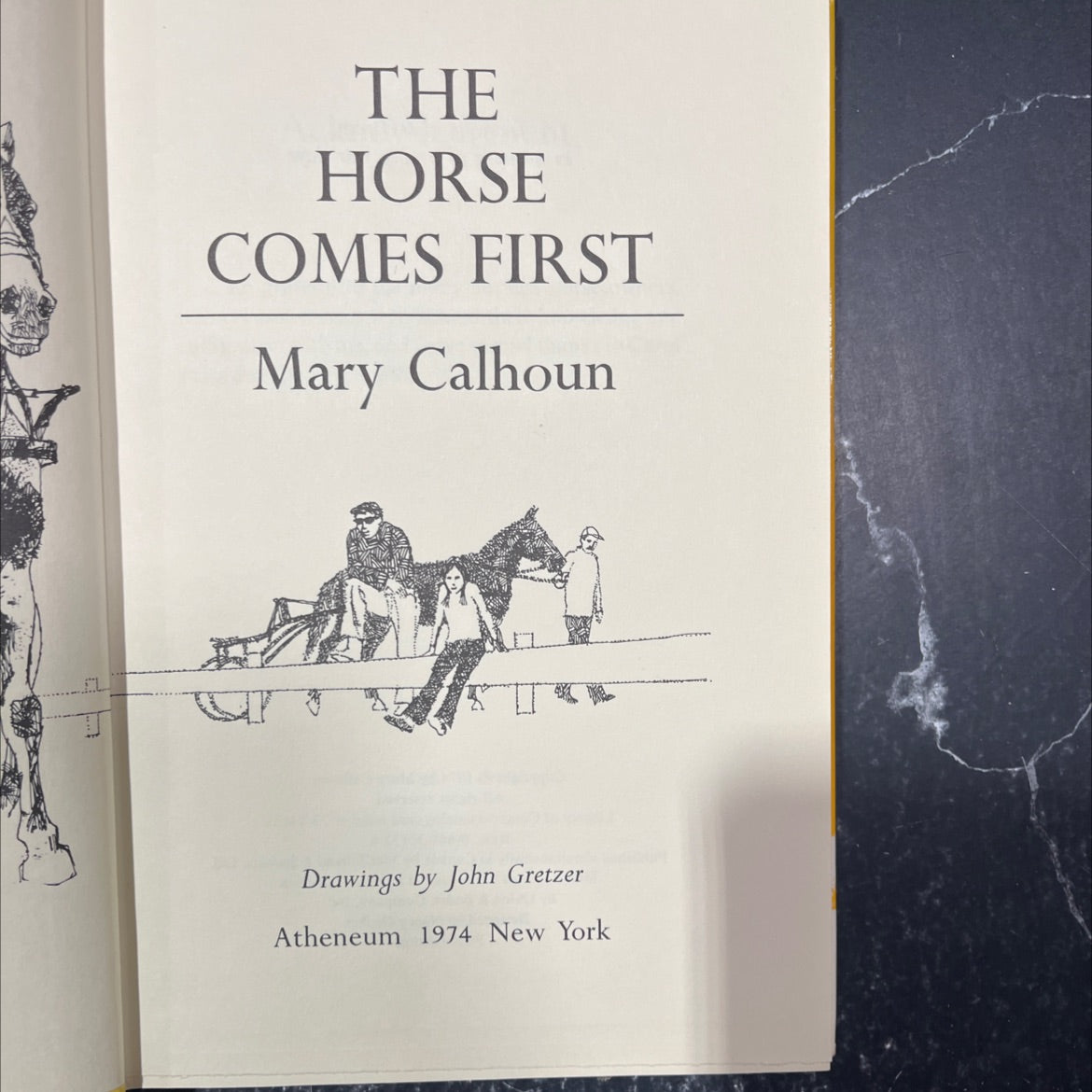 el the horse comes first book, by Mary Calhoun, 1974 Hardcover image 2