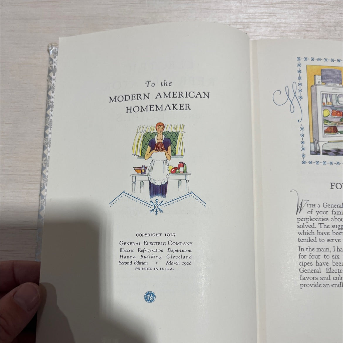 electric refrigerator menus and recipes book, by miss alice bradley, 1928 Hardcover image 3