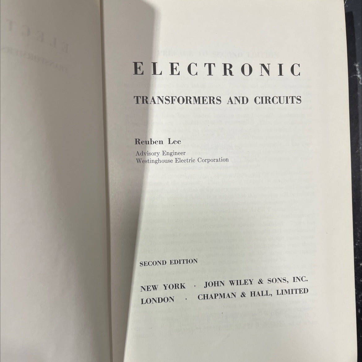 electronic transformers and circuits book, by Reuben Lee, 1955 Hardcover image 2