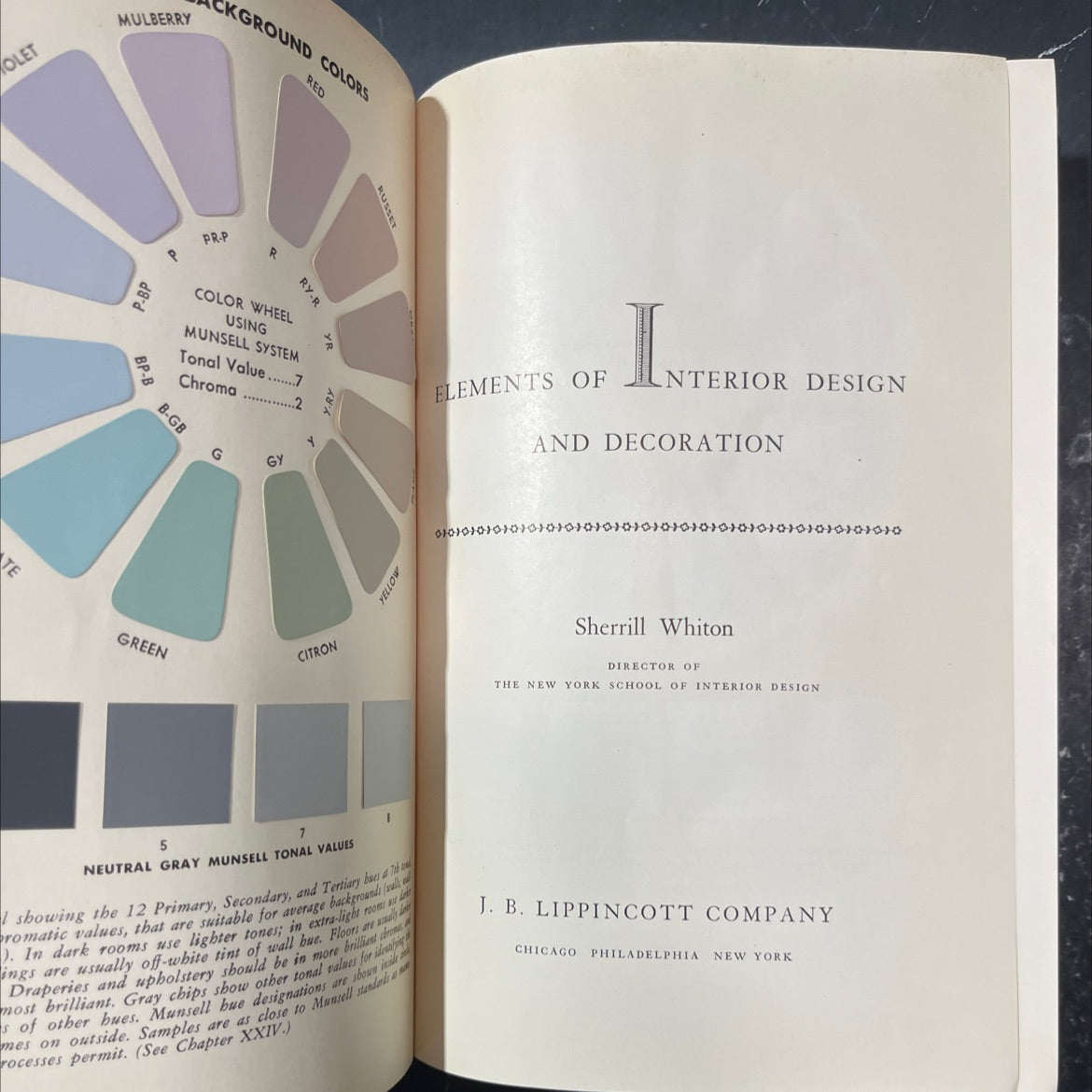 elements of interior design and decoration book, by sherrill whiton, 1951 Hardcover image 2