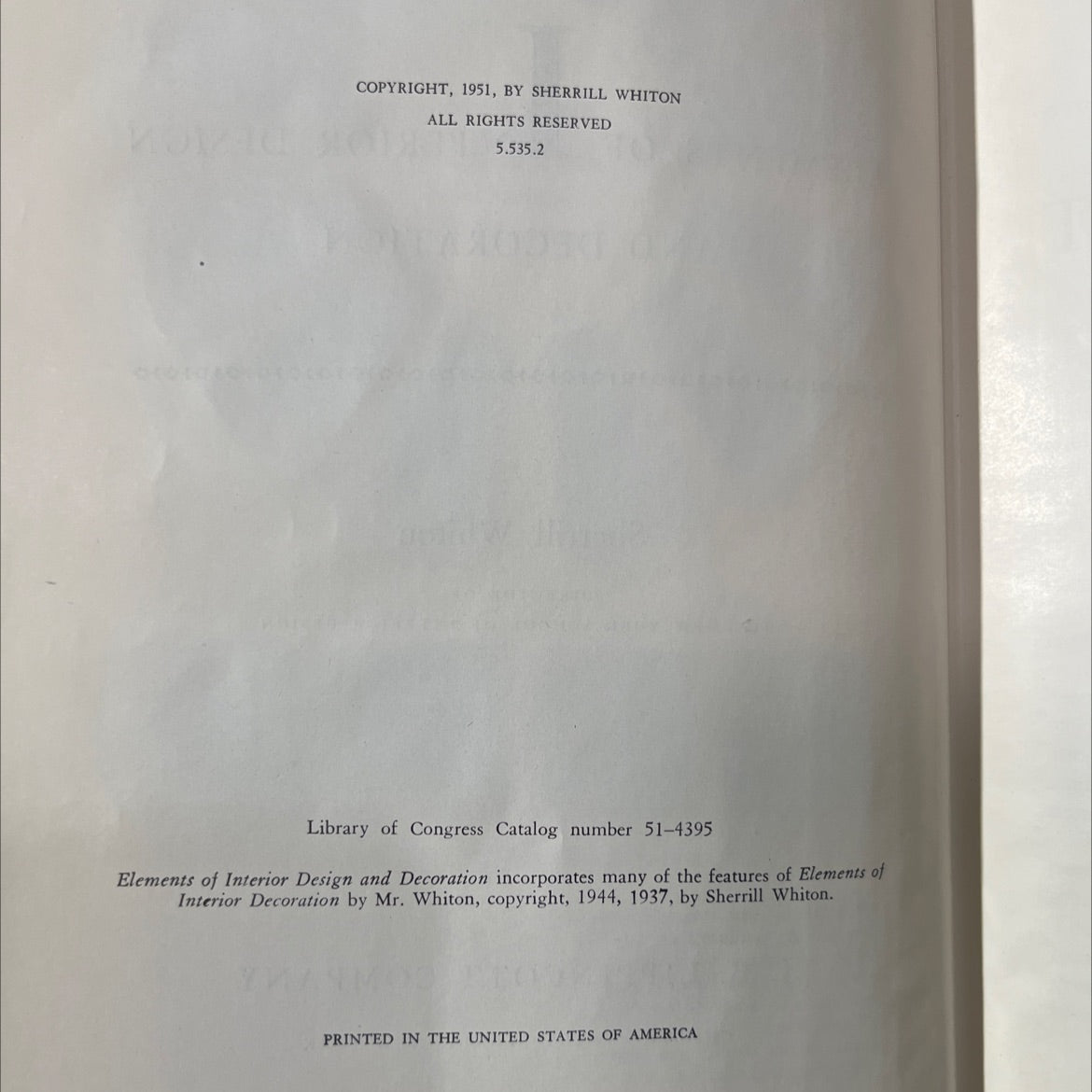 elements of interior design and decoration book, by sherrill whiton, 1951 Hardcover image 3
