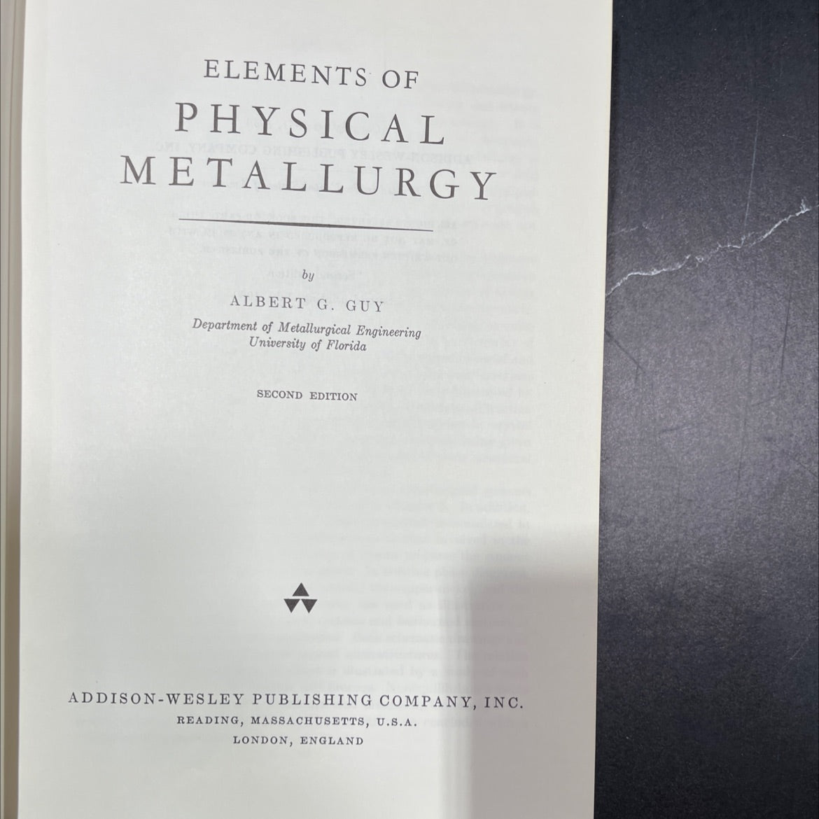elements of physical metallurgy book, by albert g. guy, 1959 Hardcover, Vintage image 2