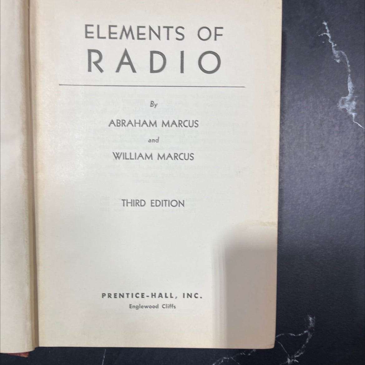 elements of radio book, by abraham marcus and william marcus, 1953 Hardcover image 2