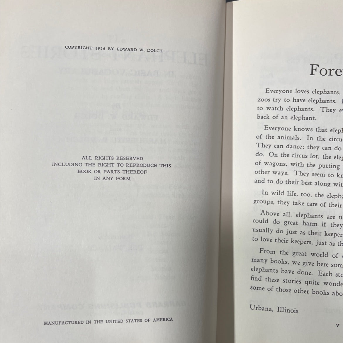 elephant stories in basic vocabulary book, by edward w. dolch and marguerite p. dolch, 1956 Hardcover image 3
