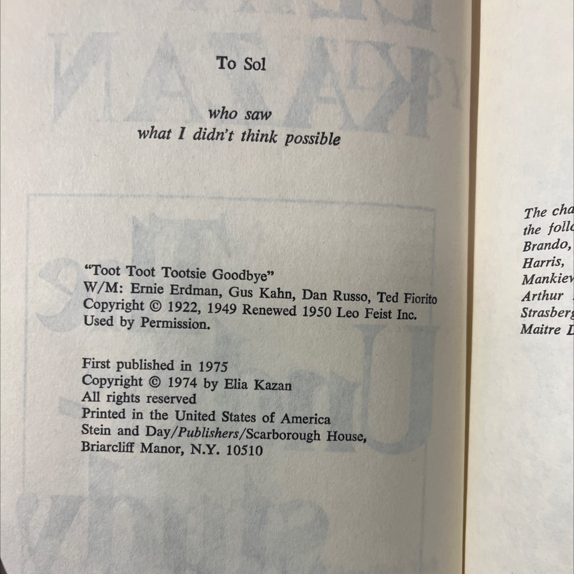 elia el by kazan book, by Elia Kazan, 1974 Hardcover image 3