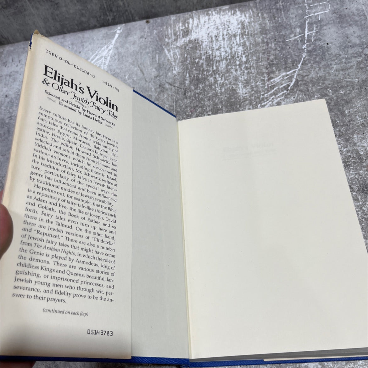 elijah's violin & other jewish fairy tales book, by howard schwartz, 1983 Hardcover image 4