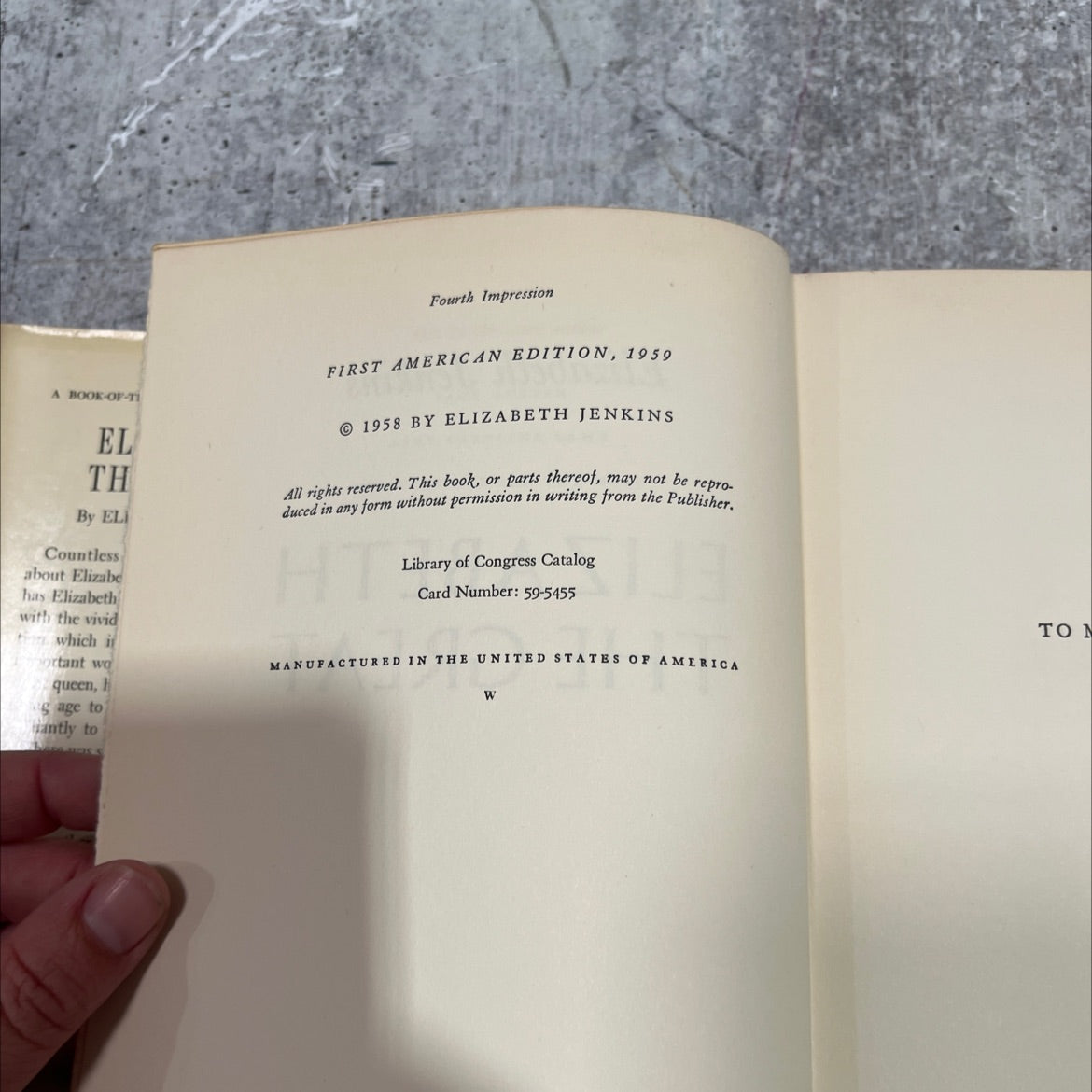 elizabeth the great book, by elizabeth jenkins, 1959 Hardcover image 3