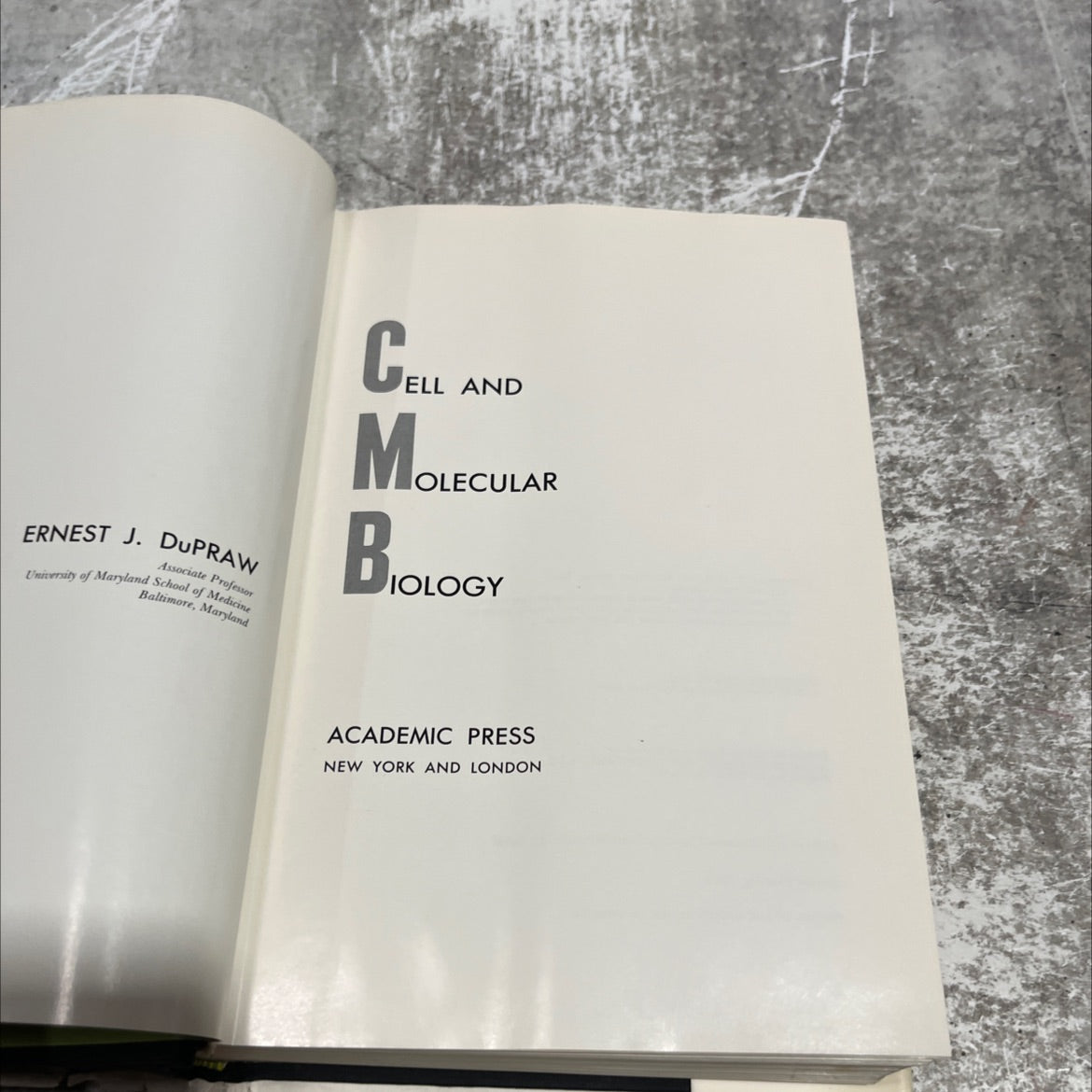 ell and molecular biology book, by ernest j. dupraw, 1969 Hardcover image 2