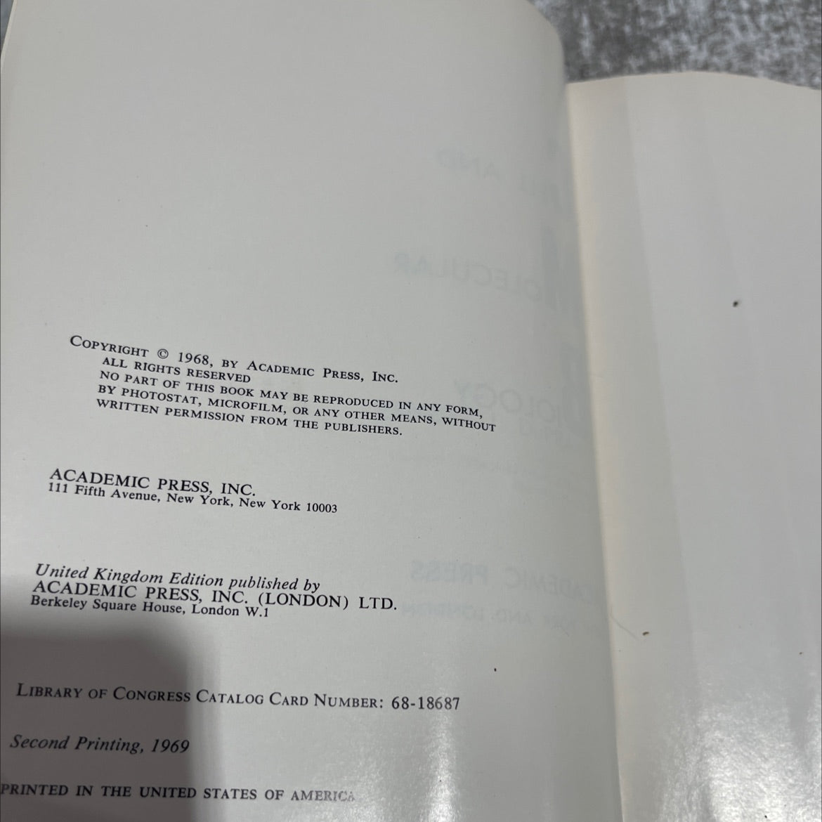 ell and molecular biology book, by ernest j. dupraw, 1969 Hardcover image 3
