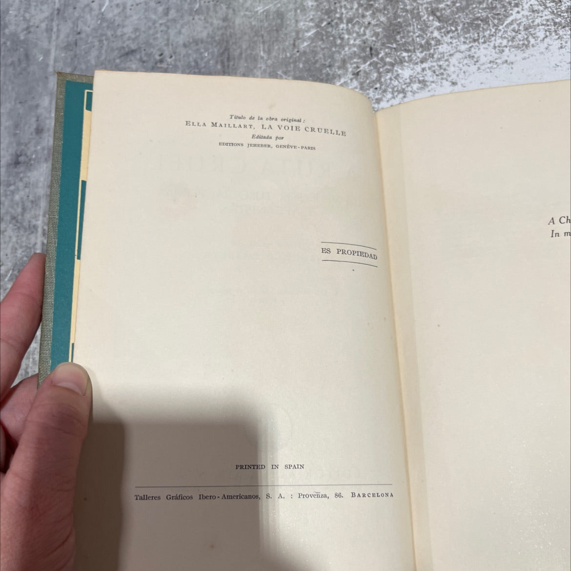 ella maillart la ruta cruel un viaje por turquía persia y afganistán book, by ella maillart, 1970 Hardcover image 3