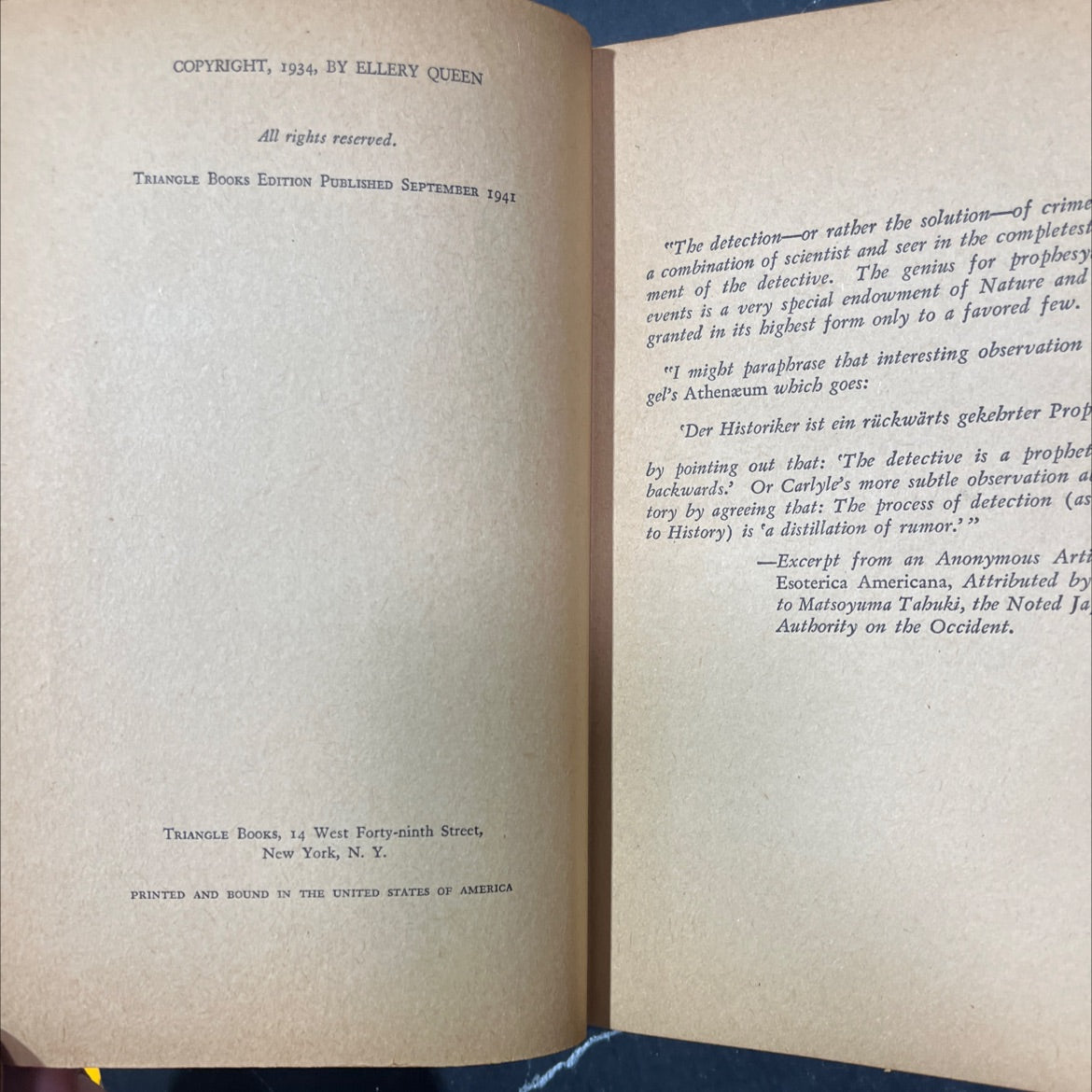 ellery queen chinese orange mystery book, by ellery queen, 1941 Hardcover image 3