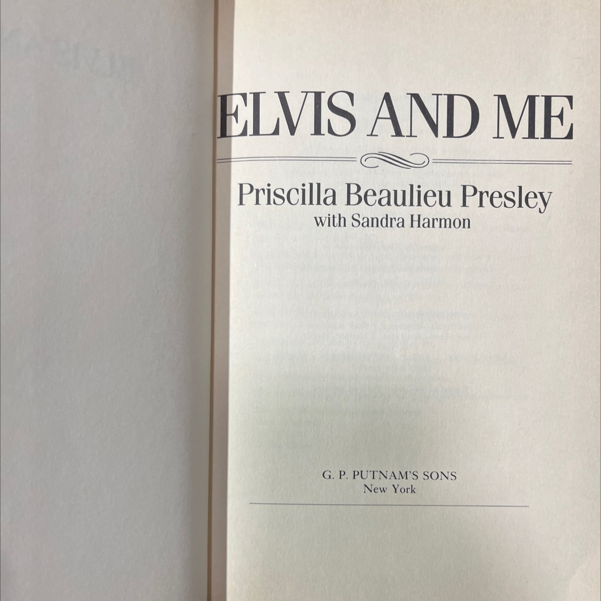 elvis and me book, by Priscilla Beaulieu Presley with Sandra Harmon, 1985 Hardcover image 2