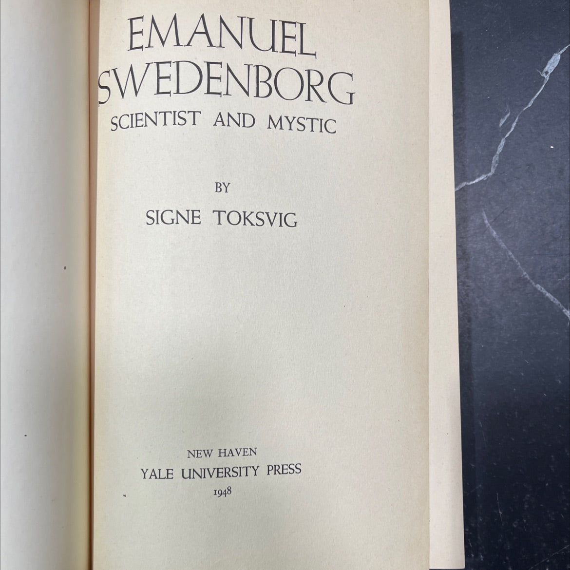 SIGNED emanuel swedenborg scientist and mystic book, by signe toksvig, 1948 Hardcover, First Edition image 2