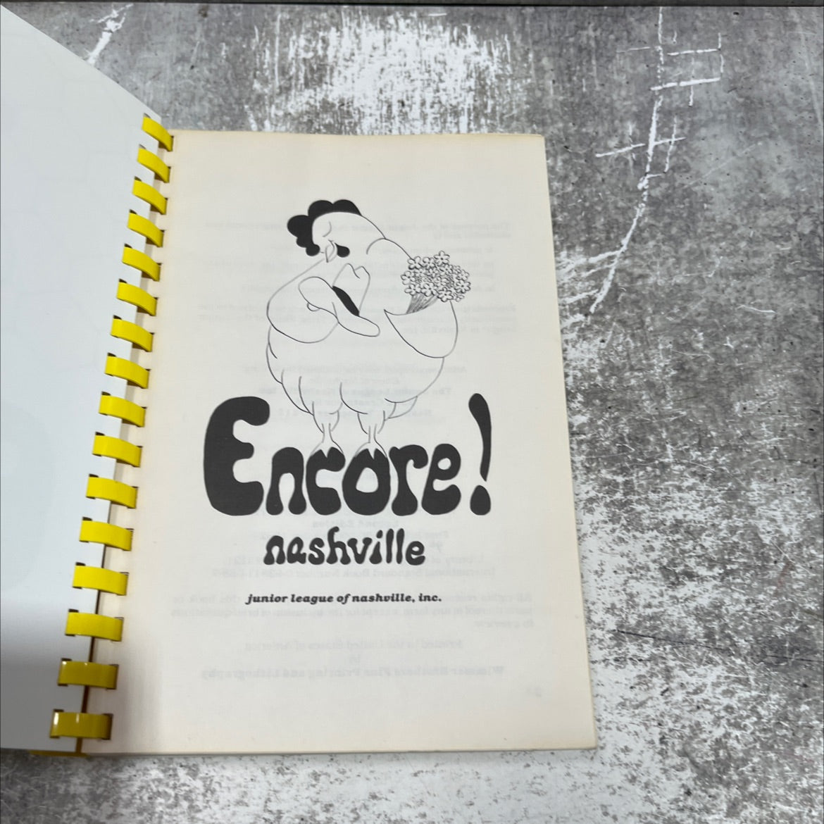 encore! nashville book, by junior league of nashville, inc., 1982 Hardcover image 2