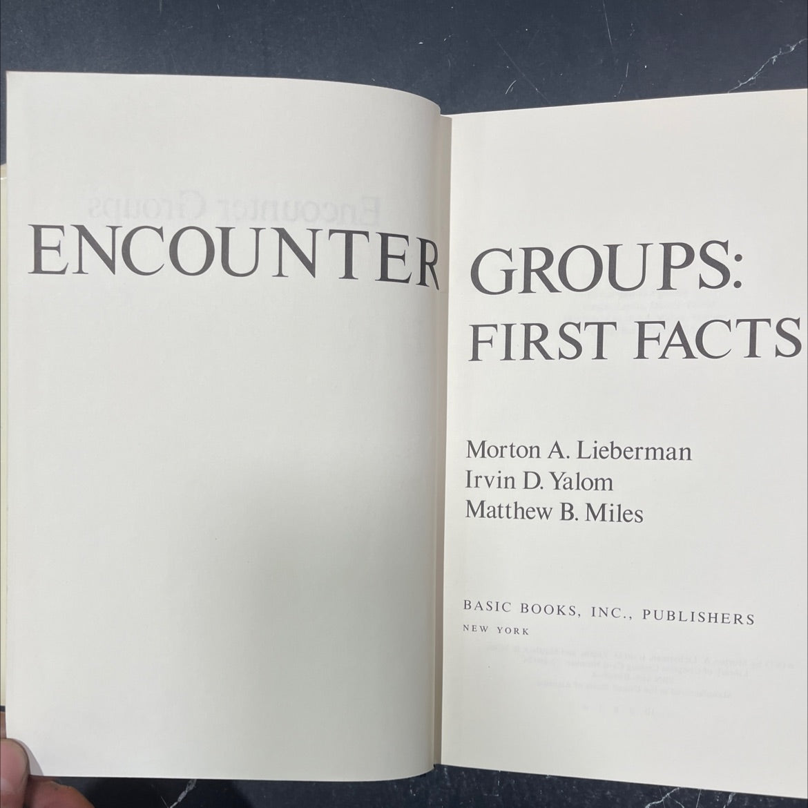 encounter groups: first facts book, by Morton A. Lieberman, Irvin D. Yalom, Matthew B. Miles, 1973 Hardcover image 2