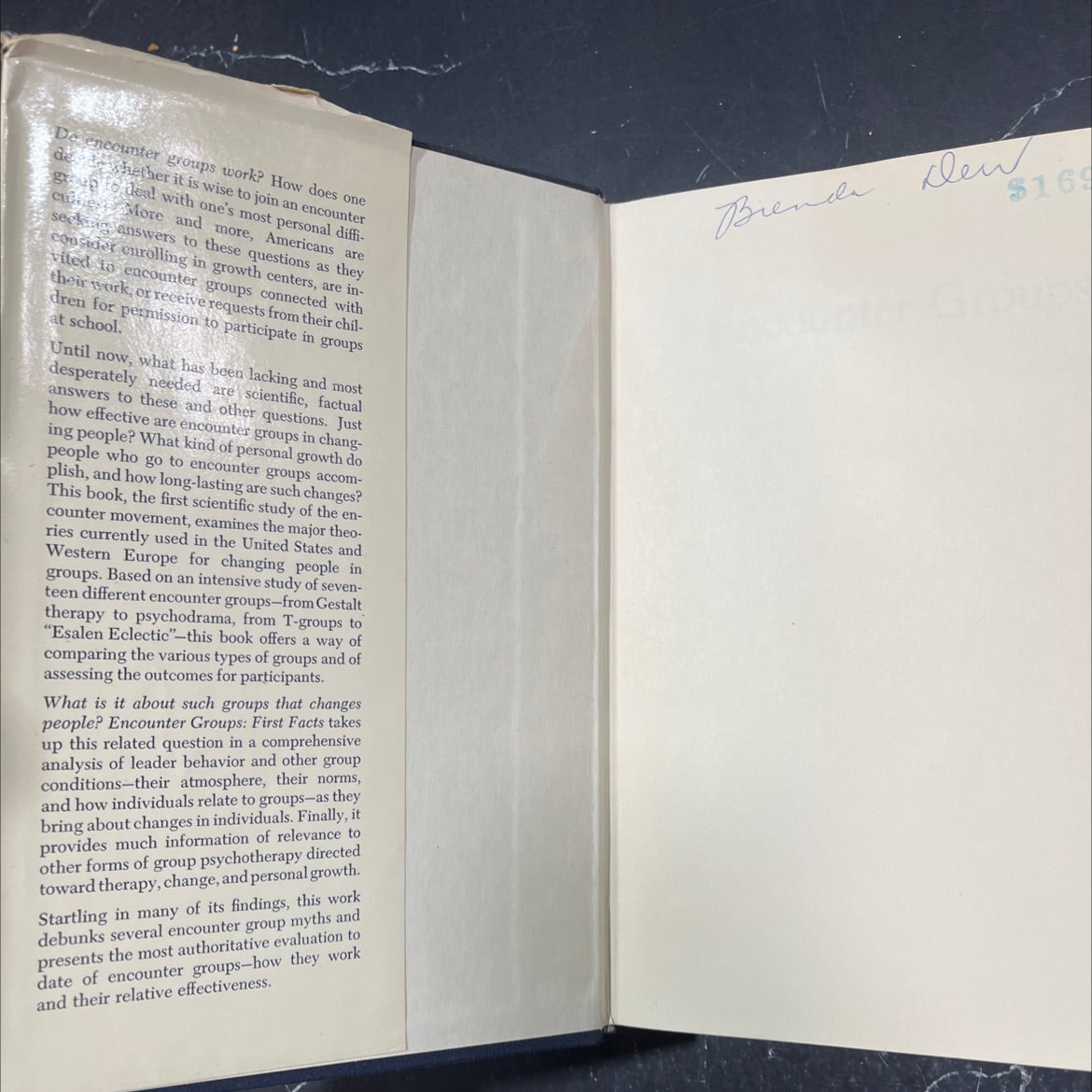 encounter groups: first facts book, by Morton A. Lieberman, Irvin D. Yalom, Matthew B. Miles, 1973 Hardcover image 4