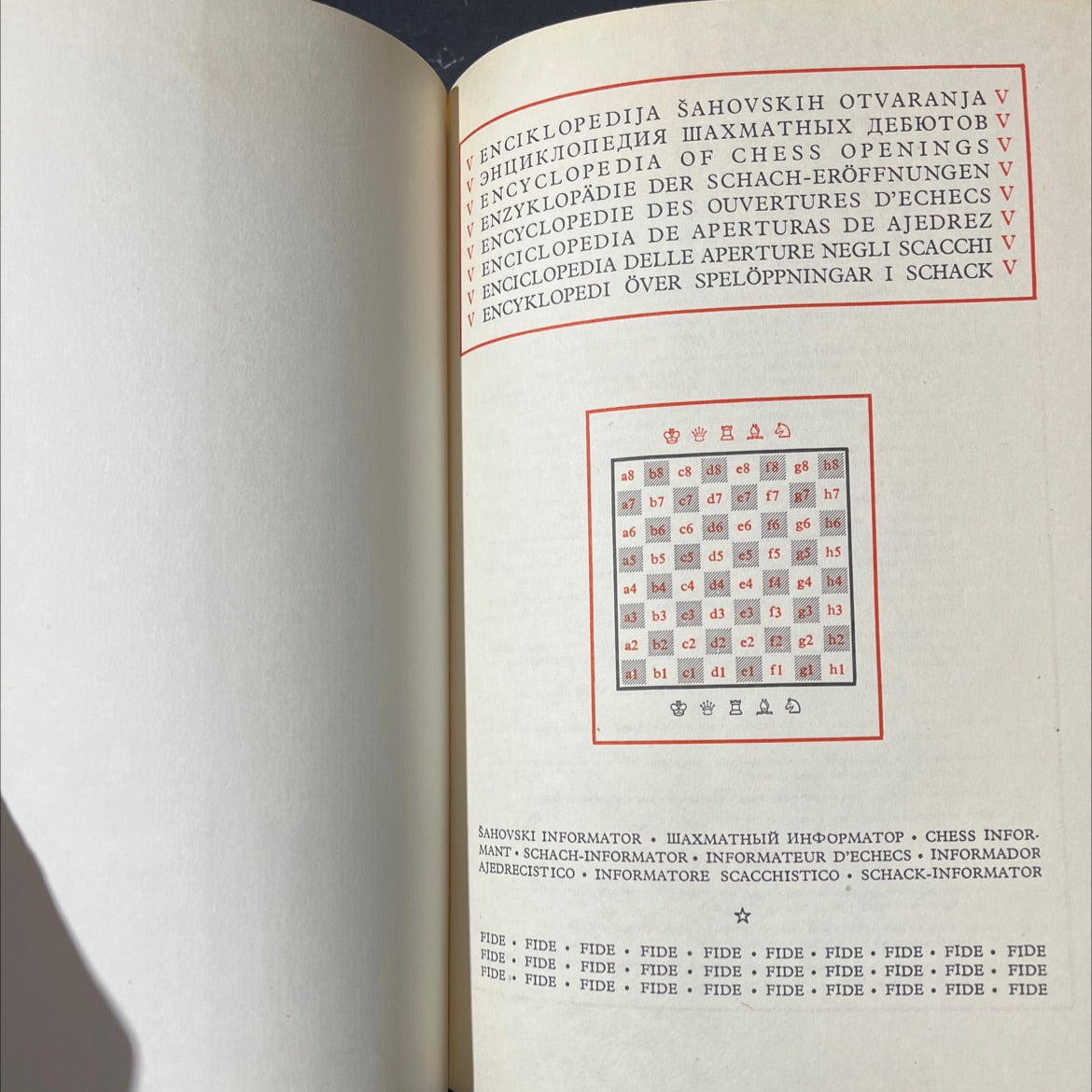 encyclopedia of chess openings book, by unknown, 1979 Hardcover image 2