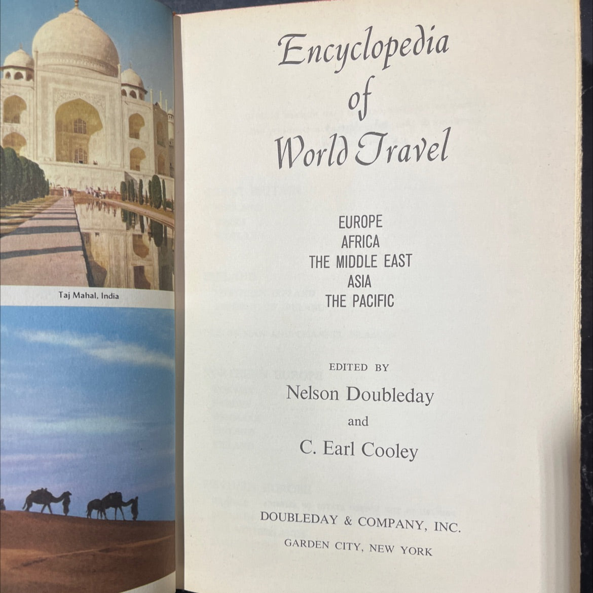 encyclopedia of world travel taj mahal, india book, by Nelson Doubleday, C. Earl Cooley, 1961 Hardcover image 2