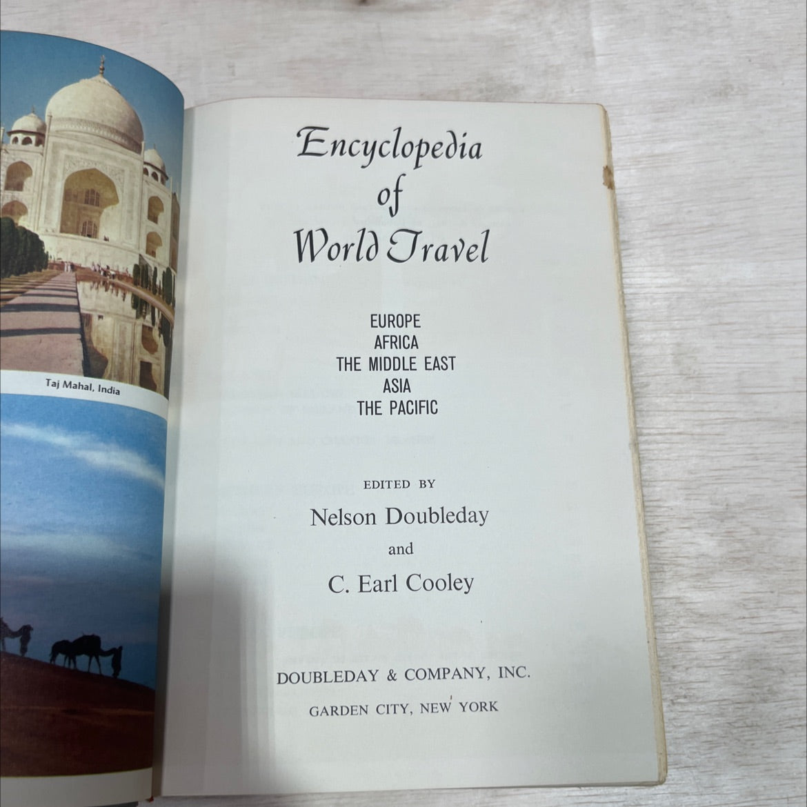 encyclopedia of world travel taj mahal india book, by nelson doubleday and c. earl cooley, 1961 Hardcover image 2