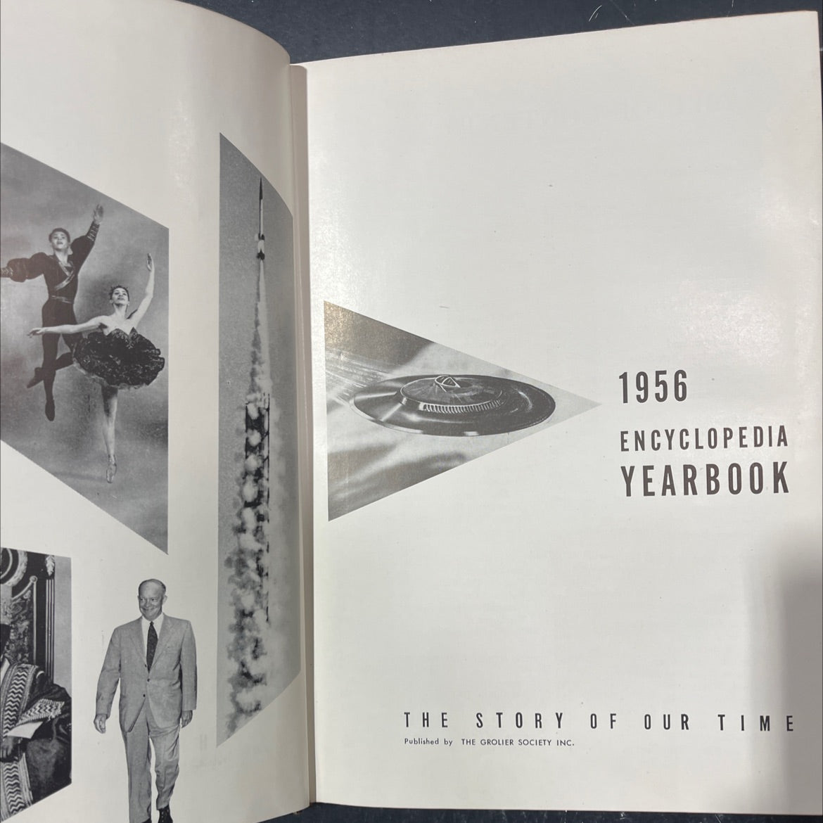 encyclopedia yearbook the story of our time book, by unknown, 1956 Hardcover image 2