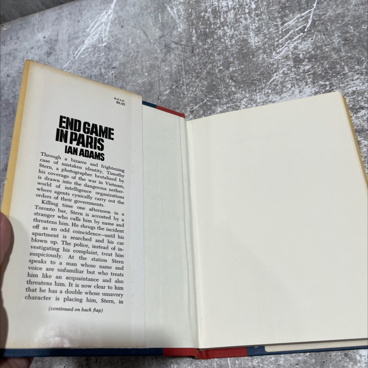 end game in paris book, by ian adams, 1979 Hardcover image 4