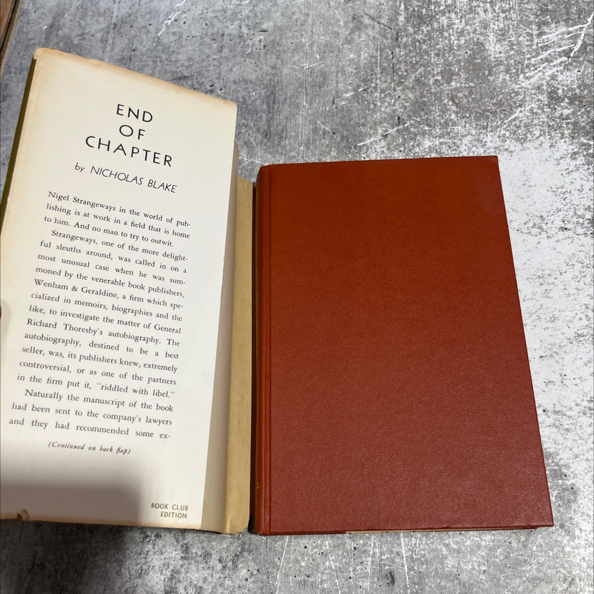 end of chapter book, by nicholas blake, 1957 Hardcover image 4
