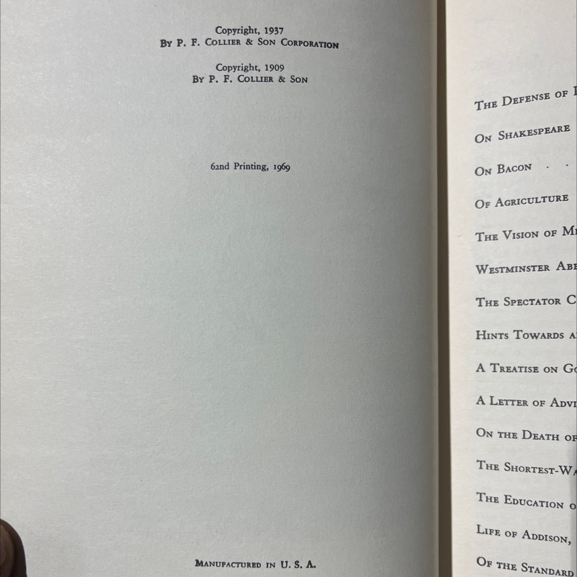 english essays from sir philip sidney to macaulay book, by charles w. eliot, 1969 Leather image 3