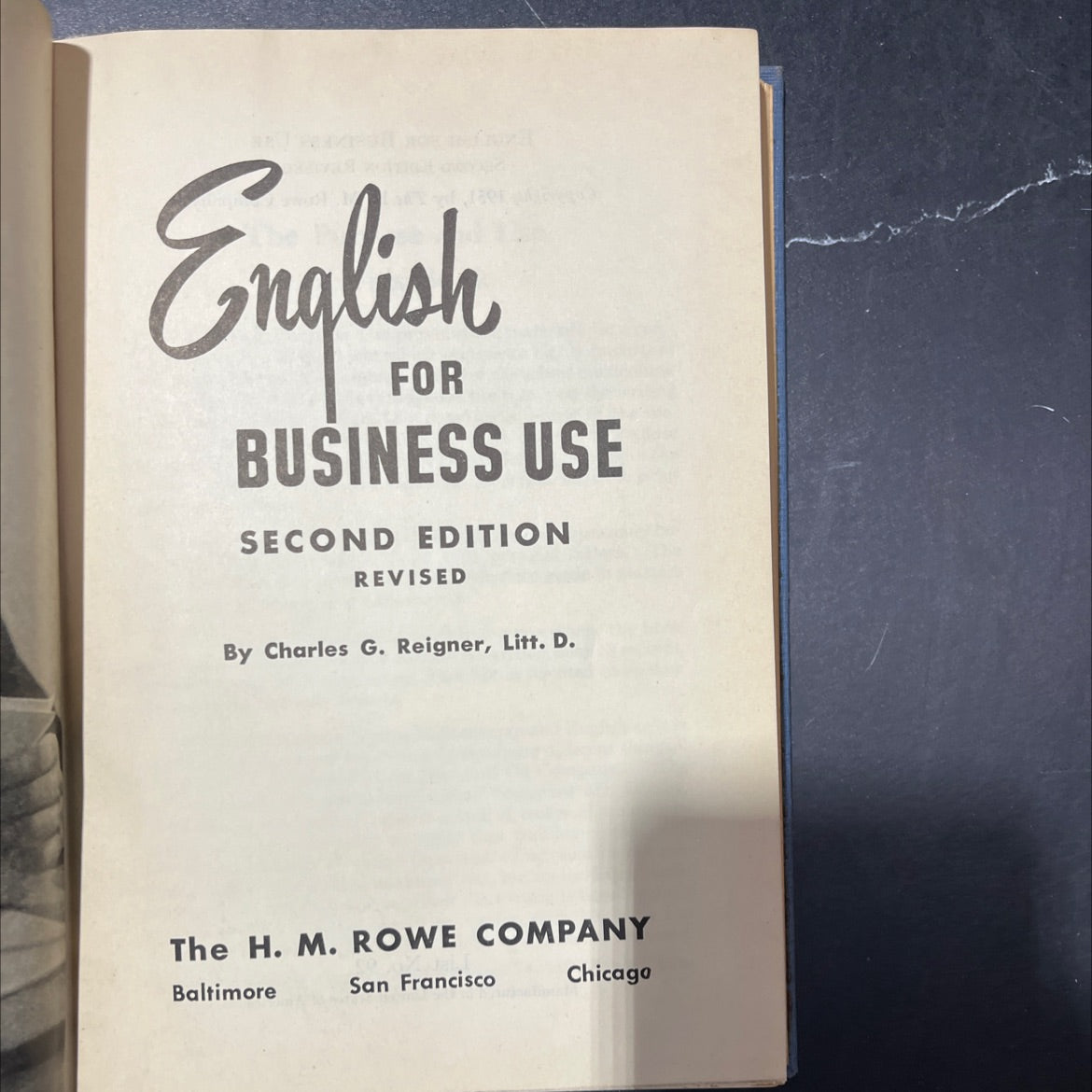 english for business use second edition revised book, by charles g. reigner, 1951 Hardcover image 2