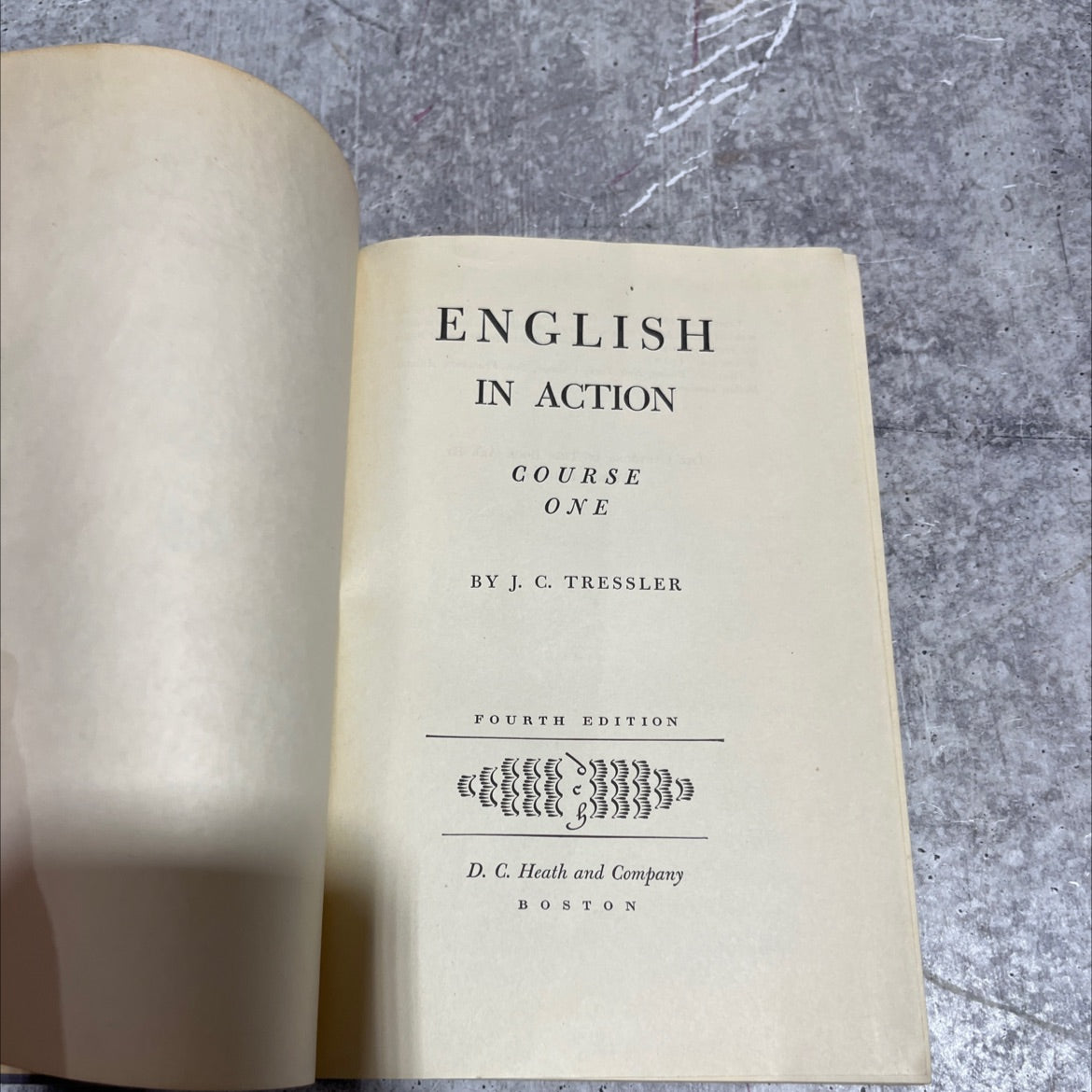 english in action course one book, by j. c. tressler, 1945 Hardcover image 2