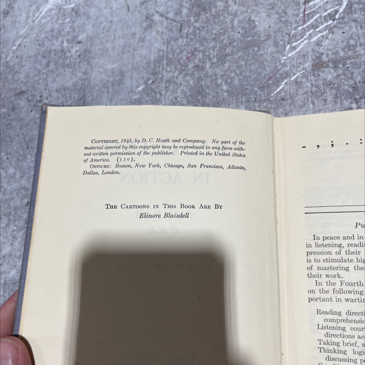 english in action course one book, by j. c. tressler, 1945 Hardcover image 3