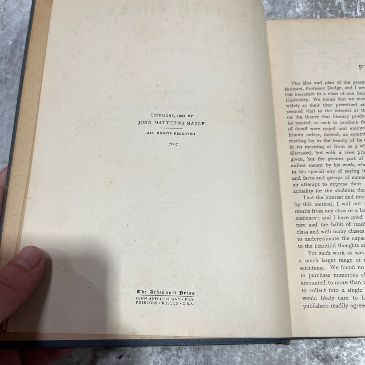 english poetry (1170-1892) selected by john matthews manly book, by john matthews manly, 1907 Hardcover image 3