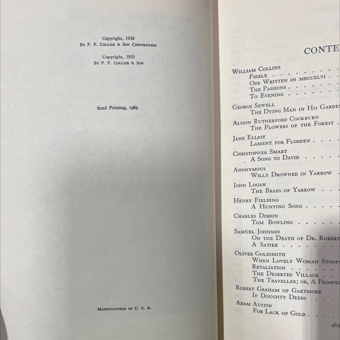 english poetry in three volumes volume ii from collins to fitzgerald book, by unknown, 1969 Hardcover image 3