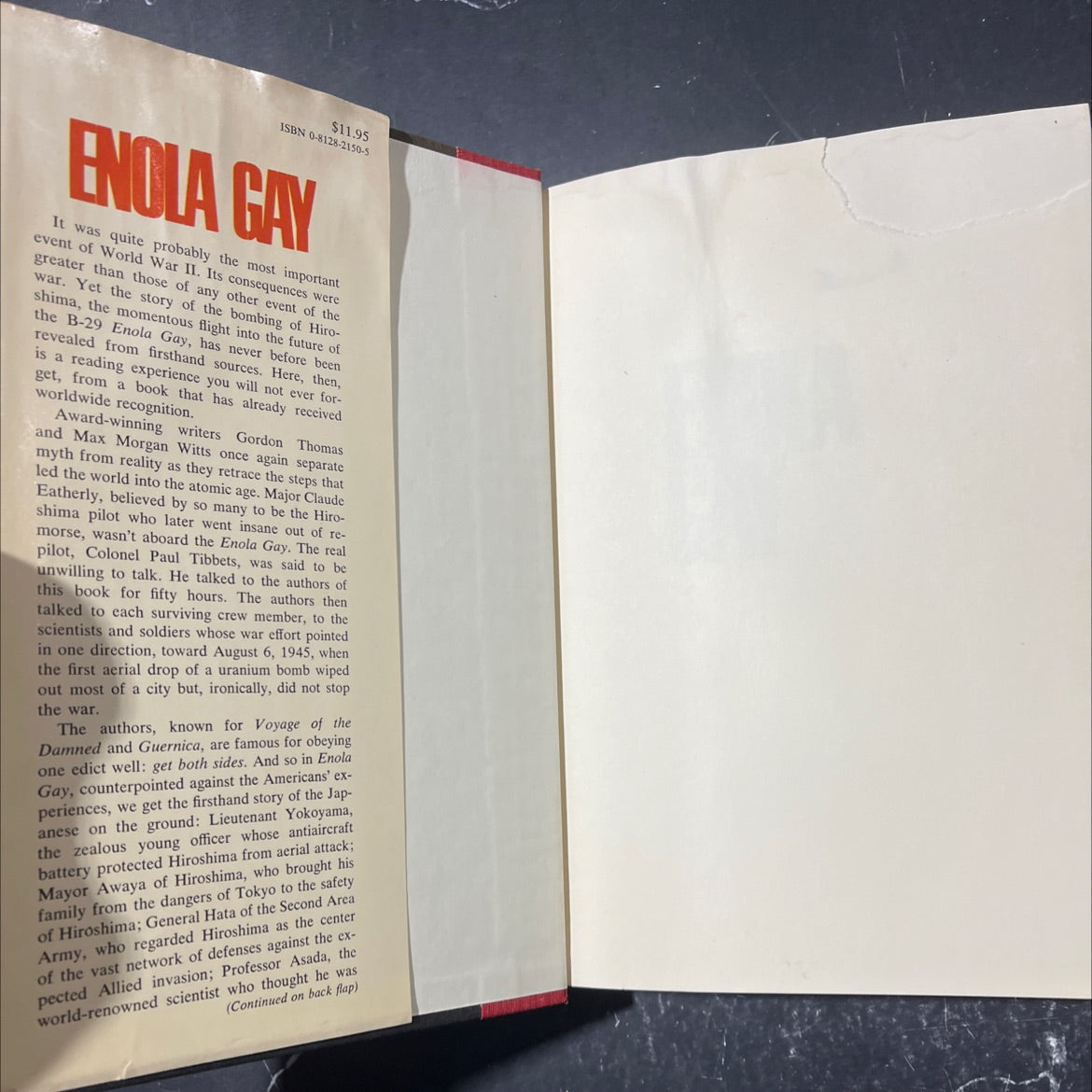 enola gay book, by gordon thomas and max morgan witts, 1977 Hardcover image 4