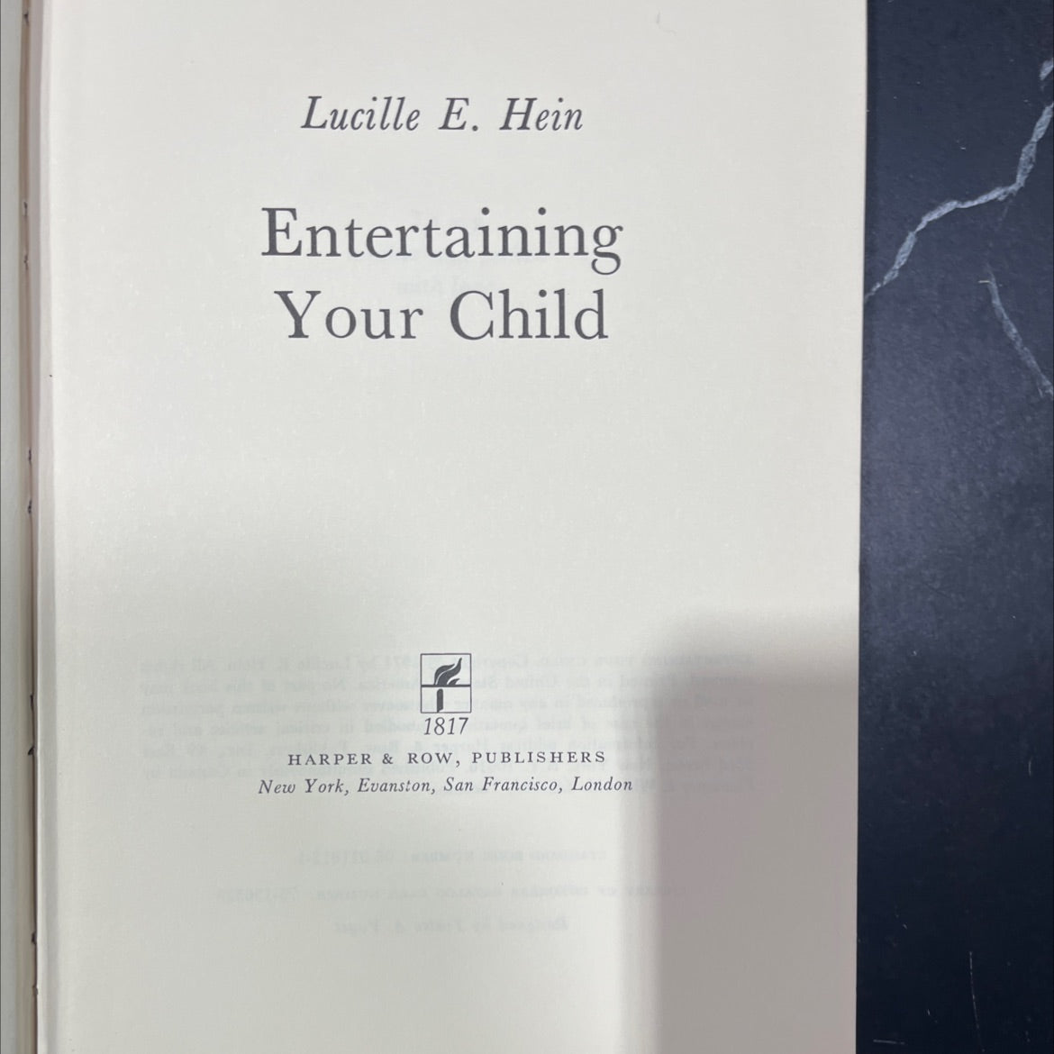 entertaining your child book, by Lucille E. Hein, 1971 Hardcover image 2