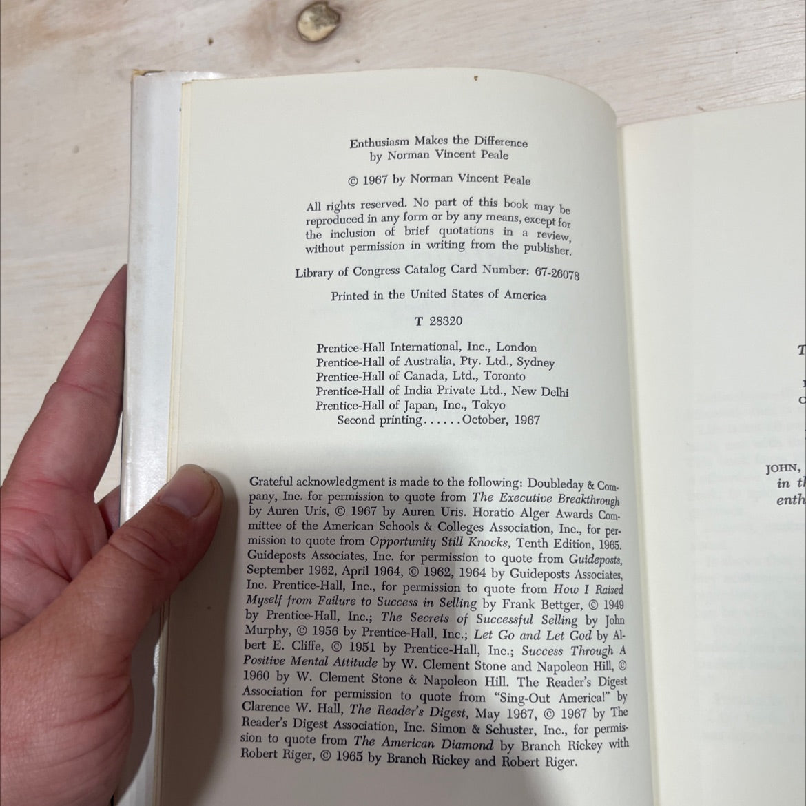 enthusiasm makes the difference book, by norman vincent peale, 1967 Hardcover image 3