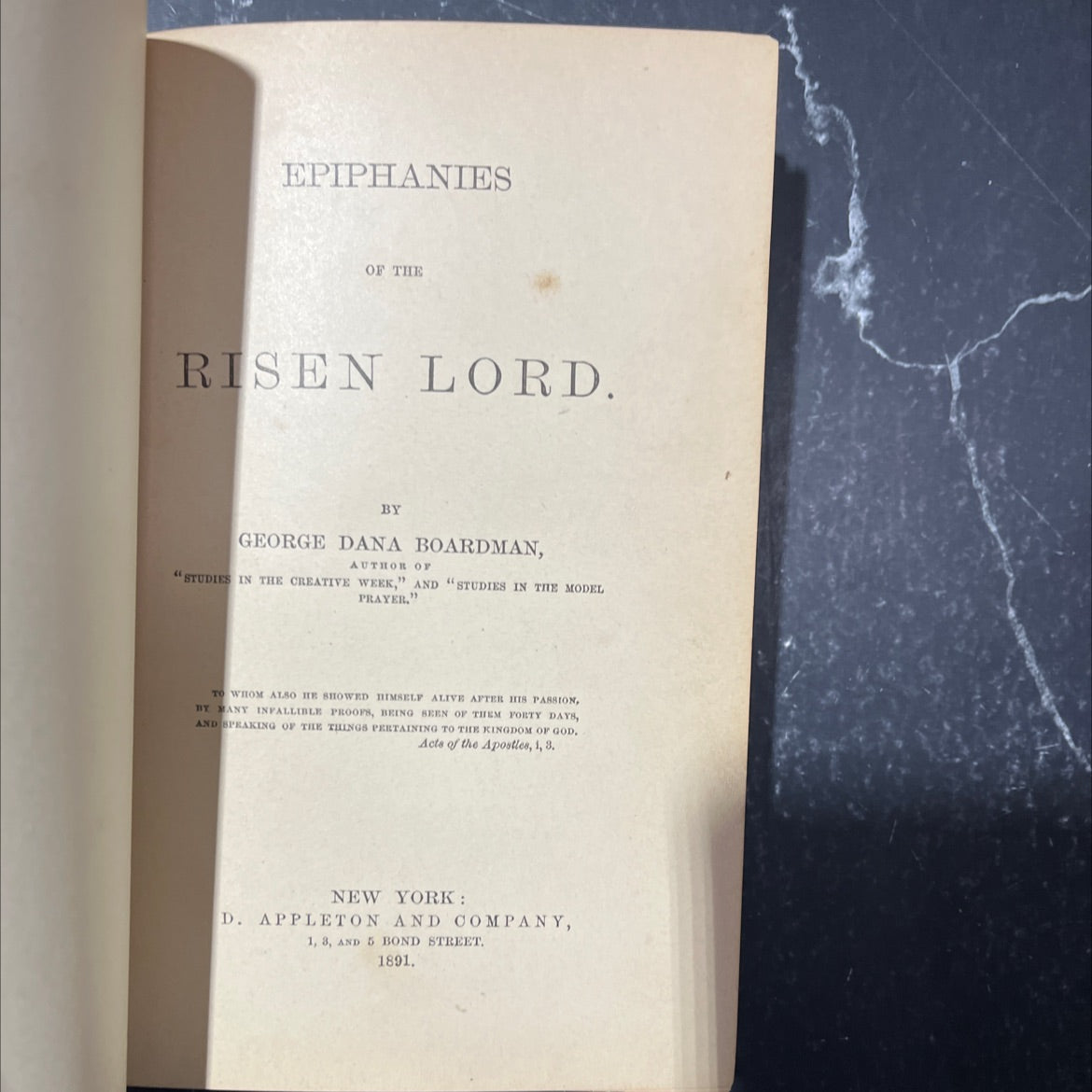 epiphanies of the risen lord book, by george dana boardman, 1891 Hardcover image 2