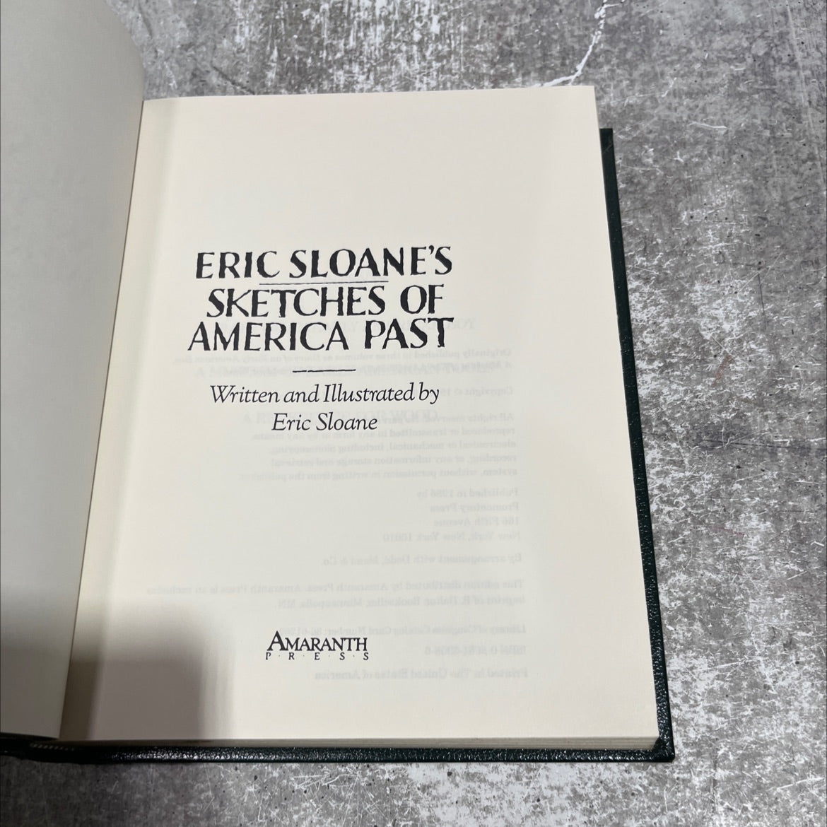 eric sloane's sketches of america past book, by Eric Sloane, 1986 Hardcover image 2