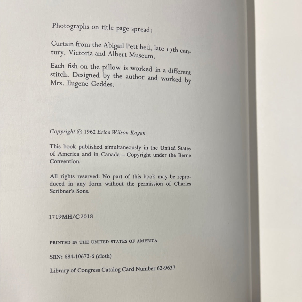 erica wilson rewel mbroidery book, by Erica Wilson Kagan, 1962 Hardcover image 3