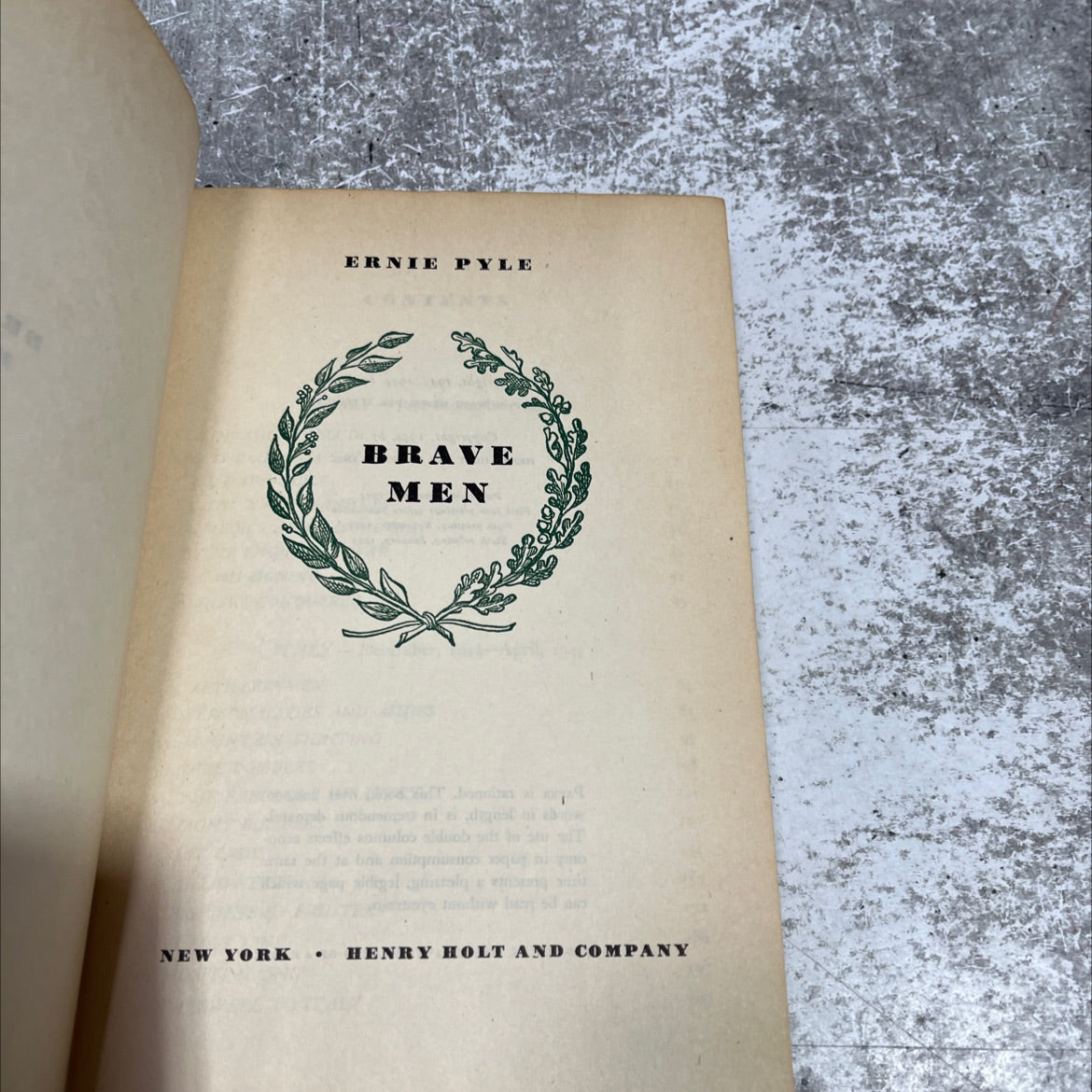 ernie pyle brave men book, by unknown, 1944 Hardcover image 2