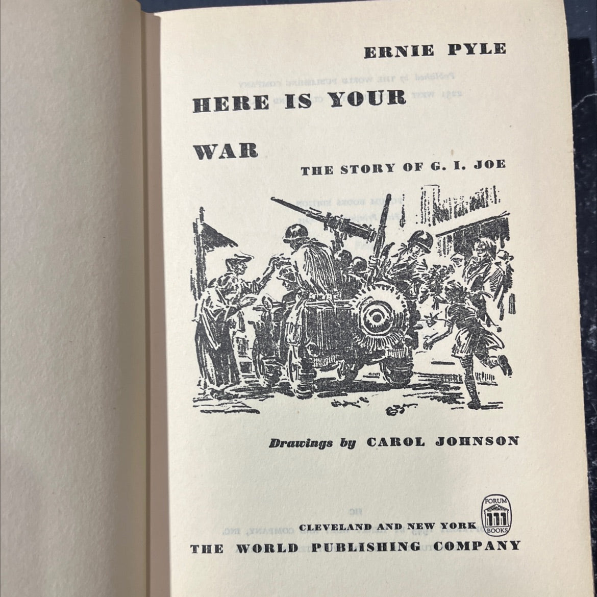 ernie pyle here is your war the story of g. i. joe book, by ernie pyle, 1945 Hardcover image 2