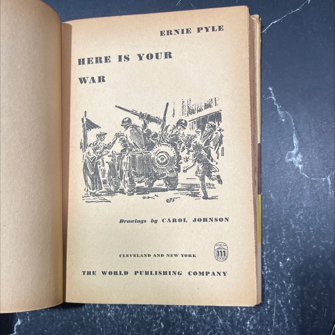 ernie pyle here is your war book, by ernie pyle, 1970 Hardcover image 3