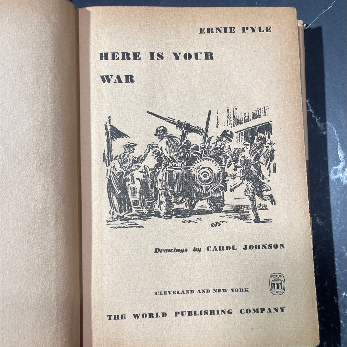 ernie pyle here is your war book, by ernie pyle, 1970 Hardcover image 2