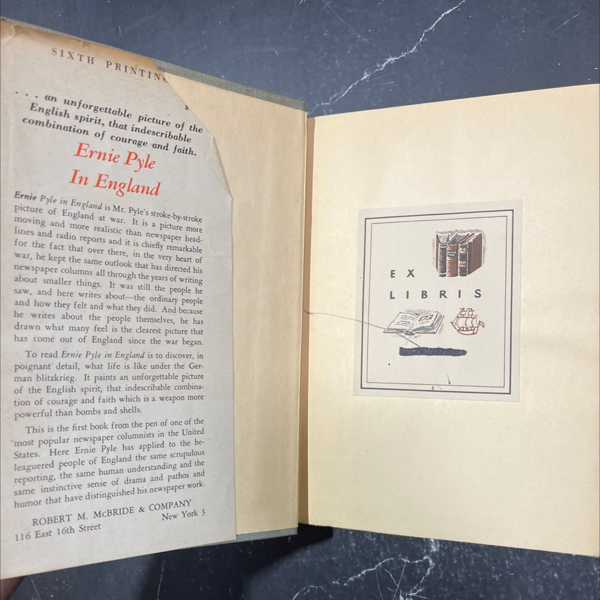 ernie pyle in england book, by unknown, 1945 Hardcover image 4