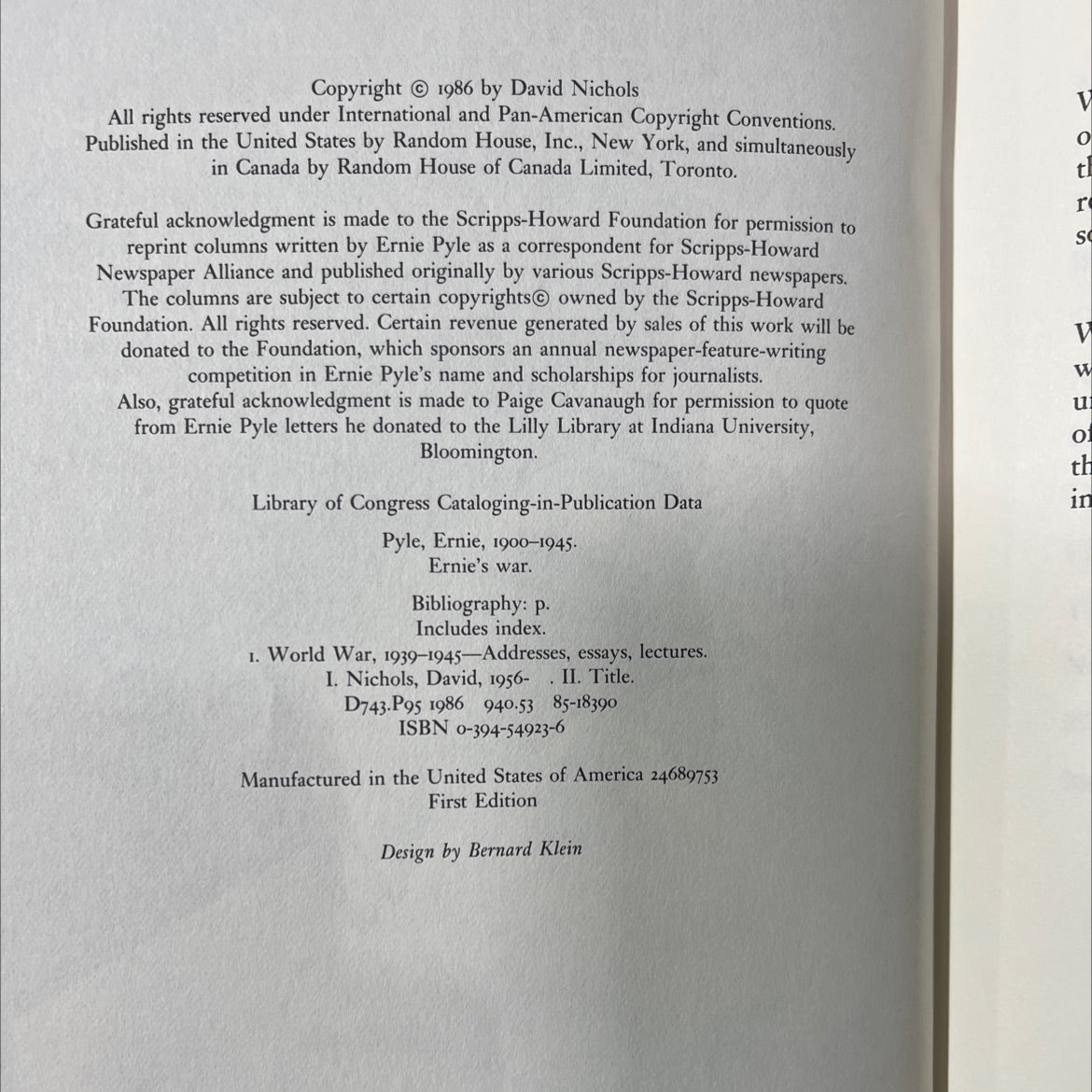ernie's war book, by ernie pyle, 1986 Hardcover image 3